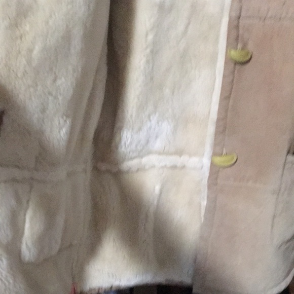 Hillary Paige genuine leather and faux fur button front coat size Large - Picture 6 of 7